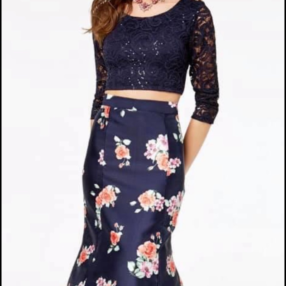 Two-Piece Mermaid Prom Dress